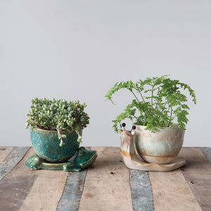 Playful 2pc Snail Planter/Container