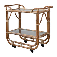 Load image into Gallery viewer, Handmade Rattan 2-Tier Bar Cart
