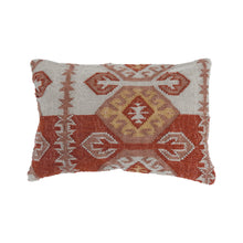 Load image into Gallery viewer, Terra Cotta Ikat Kilim Lumbar Pillow
