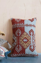 Load image into Gallery viewer, Terra Cotta Ikat Kilim Lumbar Pillow
