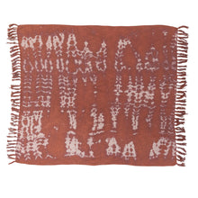Load image into Gallery viewer, Cotton Terra Cotta Tie-Dyed Throw w/ Fringe

