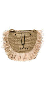 Handwoven Seagrass Lion Basket, multiple styles