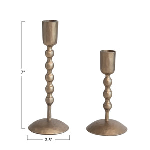 Hand-forged Beaded Candleholder, multiple styles