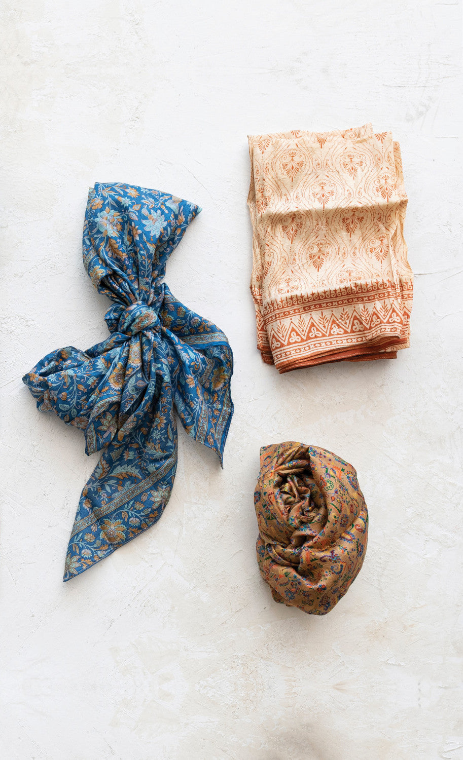 Found Vintage Silk Sari Scarf, multiple styles