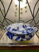Load image into Gallery viewer, Vintage English Flow Blue Covered Tureen

