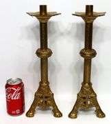 Antique Brass Altar Candlestick, multiple styles