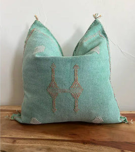 Handmade Moroccan Cactus Silk Pillow