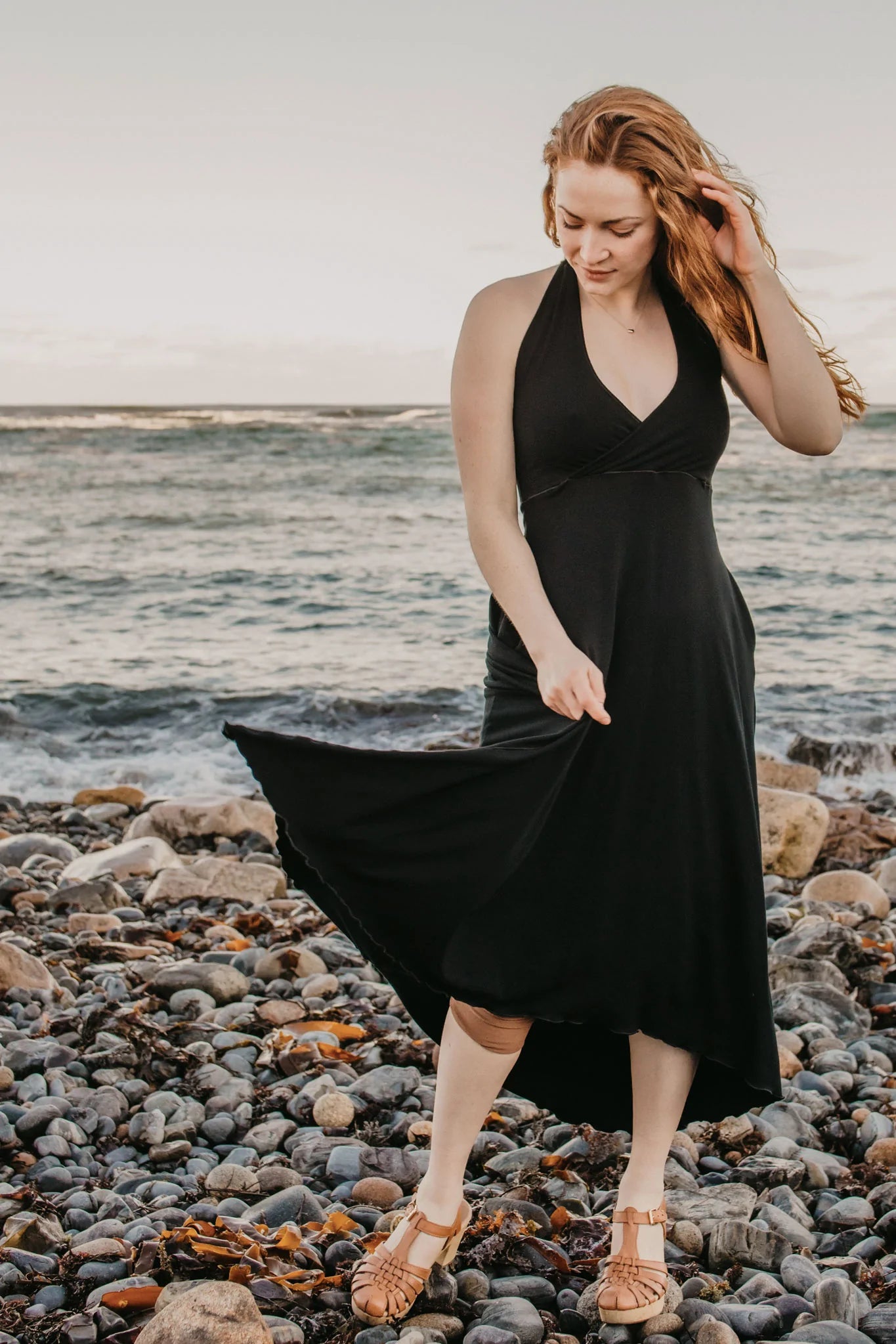 layla halter dress Layla A Line Halter Maxi Dress - Black