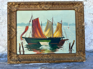 Boating Original Oil Painting
