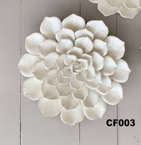 White Ceramic Flower, multiple styles