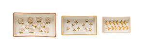 Hand-Stamped Floral Ramekin, multiple styles