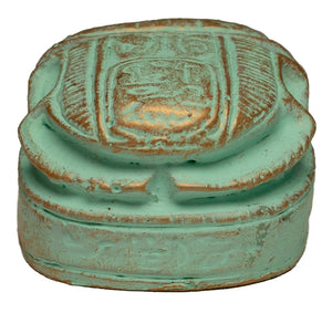 Verdigris Scarab Statue