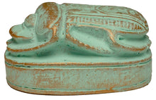 Load image into Gallery viewer, Verdigris Scarab Statue
