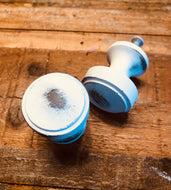 Farmhouse White Distressed Knob