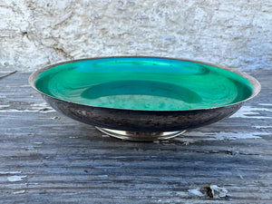 Vintage Enameled Silver Bowl
