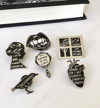Load image into Gallery viewer, European Literary Enamel Pin, multiple styles
