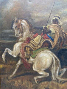 Original Antique "Orientalist" Equestrian Art