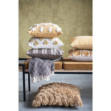 Load image into Gallery viewer, Cotton Mustard Lumbar Pillow
