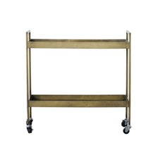 Load image into Gallery viewer, Gold Two-Tier Bar Cart
