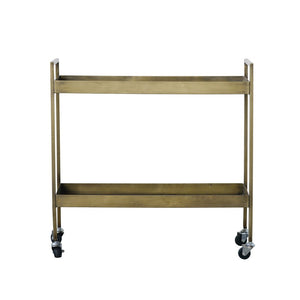 Gold Two-Tier Bar Cart