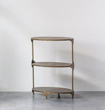 Load image into Gallery viewer, Golden Oval 3-Tiered Tray/Shelf
