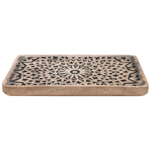 Load image into Gallery viewer, Handcarved Geometric Boho Tray
