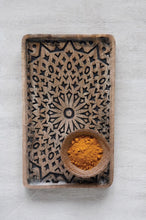 Load image into Gallery viewer, Handcarved Geometric Boho Tray
