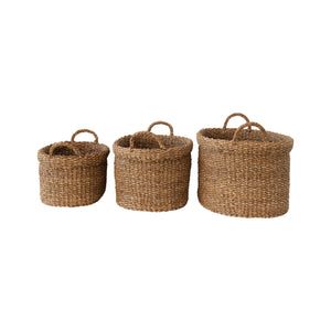 Handwoven Seagrass Basket, multiple styles