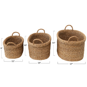 Handwoven Seagrass Basket, multiple styles