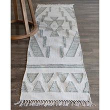 Load image into Gallery viewer, Handwoven Wool &amp; Cotton Azure Kilim Runner
