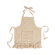 Load image into Gallery viewer, Striped Cotton Apron w/ Ruffle
