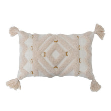 Load image into Gallery viewer, Tufted Cotton Lumbar Pillow
