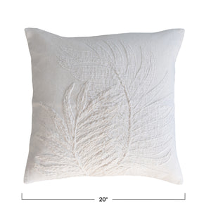 White Fern Pillow