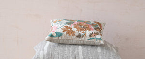 Lotus Floral Embroidered Pillow