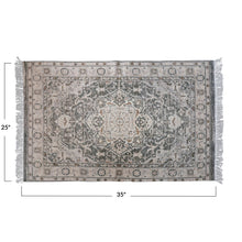Load image into Gallery viewer, Cotton Dhurrie Rug w/ Fringe
