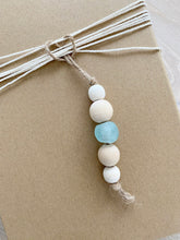 Load image into Gallery viewer, Sea Glass/Wood Bead Ornament/Gift Hang
