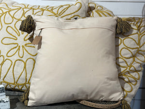 Mustard Cotton Boho Pillow