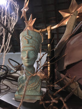Load image into Gallery viewer, Verdigris Nefertiti Bust
