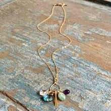 Load image into Gallery viewer, Harmony Necklace/ 14k Gold Filled with a Pendant of Gemstones
