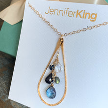Load image into Gallery viewer, Cali Teardrop Necklace / Blues
