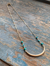 Load image into Gallery viewer, Turquoise Crescent Necklace
