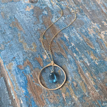 Load image into Gallery viewer, Blue Quartz Circle Necklace
