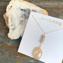 Load image into Gallery viewer, Moonstone Trio Pendant Necklace
