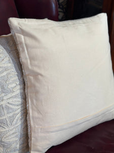 Embroidered Cotton Ivory Pillow