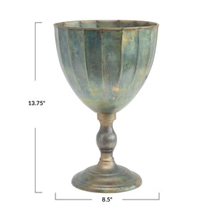 Verdigris Grail Pot/Planter
